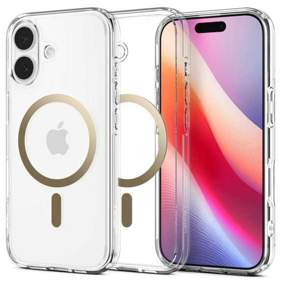 SPIGEN futerał ULTRA HYBRID MAG kompatybilny z MagSafe do IPHONE 17 clear gold