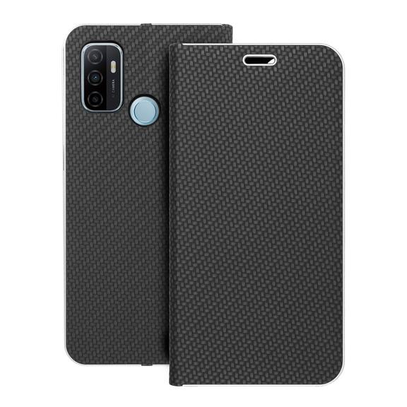 Etui z klapką na Oppo A53 2020 / A53s Luna Book Carbon czarne