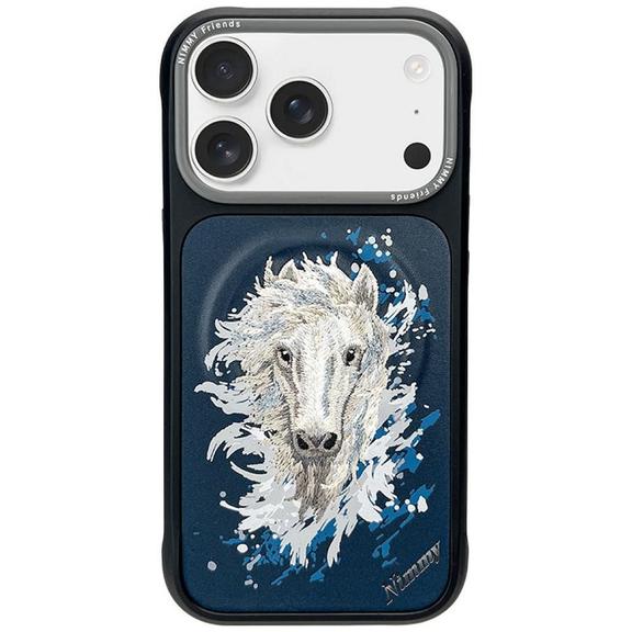 NIMMY futerał HORSE kompatybilny z MagSafe do IPHONE 18 Pro/17 Pro granatowy