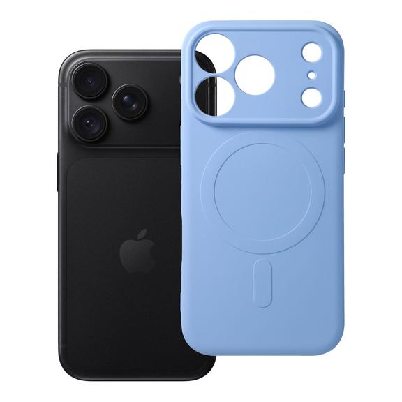 Etui na iPhone 18 Pro / 17 Pro Silicone Mag Cover zgodne z MagSafe (camera protection) jasnoniebieskie