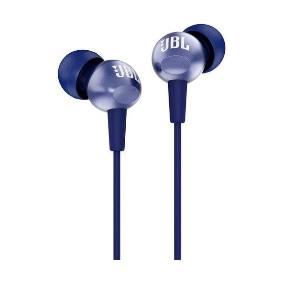 Słuchawki przewodowe douszne Jack 3,5 mm JBL C200Si niebieskie