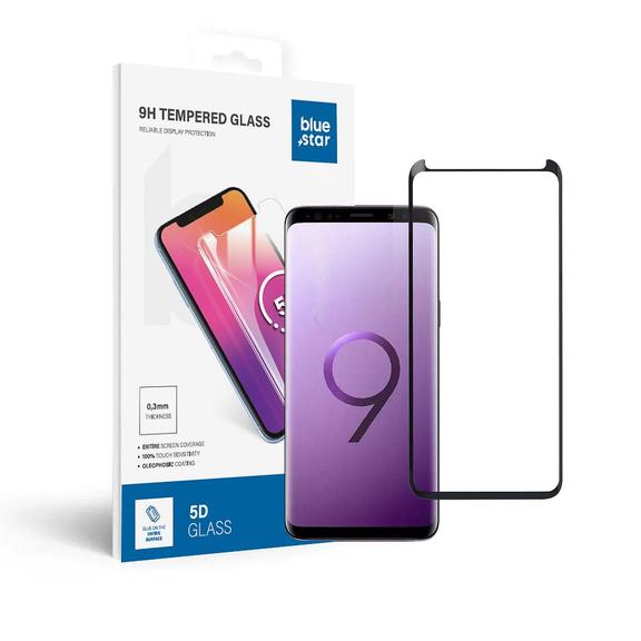 Szkło hartowane do Samsung Galaxy S9 (full glue / case friendly) Blue Star 5D czarne