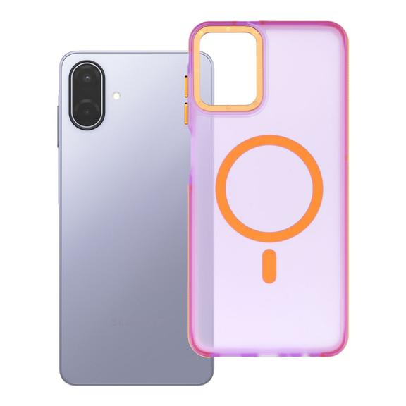 Etui na Samsung A07 / A08 Forcell F-Protect Vivid Premium zgodne z MagSafe fioletowe 0INT