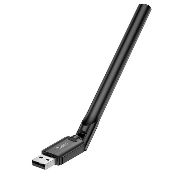 Karta sieciowa WiFI4 Hoco na USB A HI32 czarna