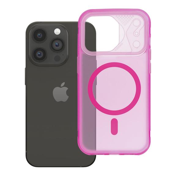 Etui na iPhone 14 PRO Aurora zgodne z MagSafe różowe