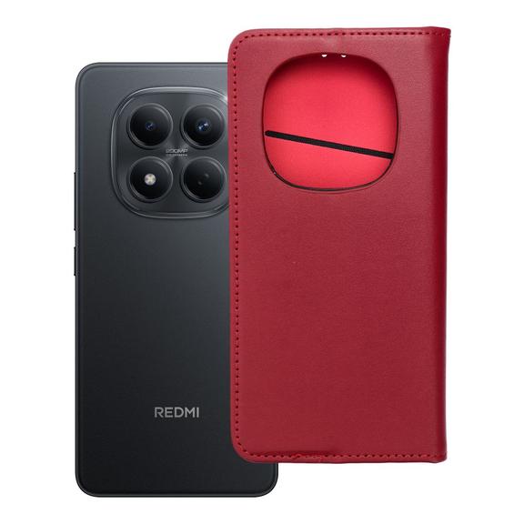 Etui z klapką na Xiaomi Redmi NOTE 15 5G Smart Pro Book skórzane bordowe
