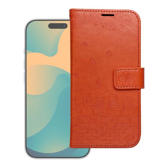Etui z klapką na iPhone 17 PRO MAX Mezzo Book koty brązowe