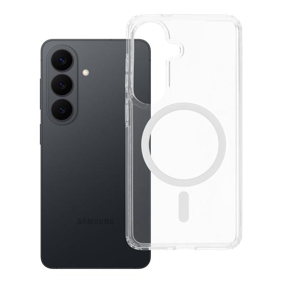 Futerał do Samsung S26 Clear Mag Cover Elite (STR / NIEŻÓŁKNĄCY) zgodny z MagSafe transparentny