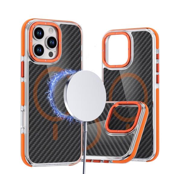 Etui na iPhone 17 Pro / 18 Pro Fiber zgodne z MagSafe pomarańczowe