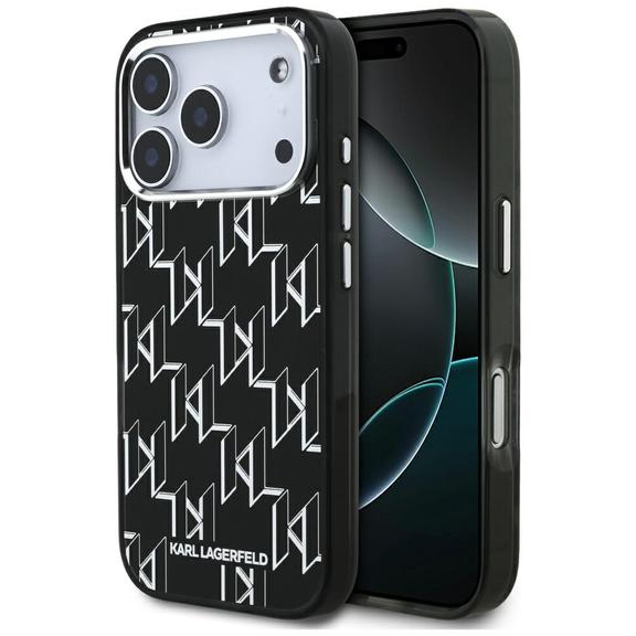 KARL LAGERFELD futerał do IPHONE 17 Pro Max kompatybilny z MagSafe KLHMP17XHMIKLMEK (IML KL Monogram) czarny