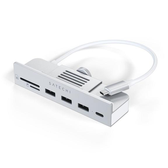 Adapter HUB USB C Satechi do iMac M1 2021 24" oraz 27" Studio Display 2022 ST-UCICHS srebrny