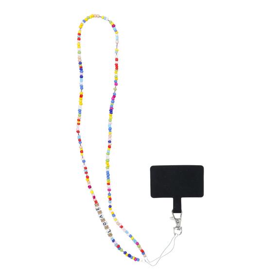 Smycz do telefonu, Zawieszka do telefonu - PIXIE / długość sznura 68cm (34cm w pętli) / na szyję - koraliki