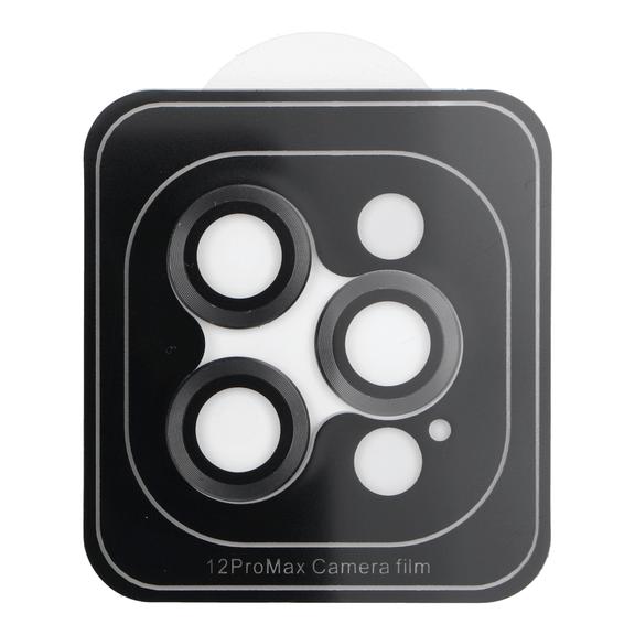 Osłona aparatu PROTECTOR 9H + aplikator do IPHONE 12 PRO MAX czarna