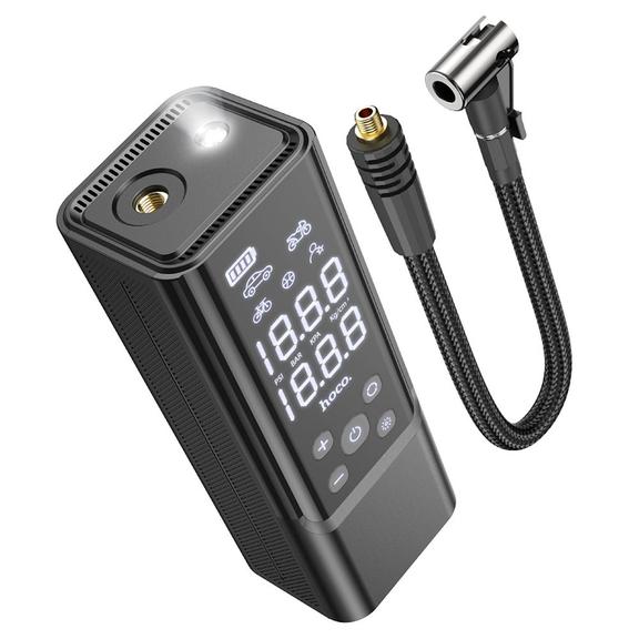 Kompresor samochodowy Hoco bezprzewodowy 5000mAh ZP7 czarny