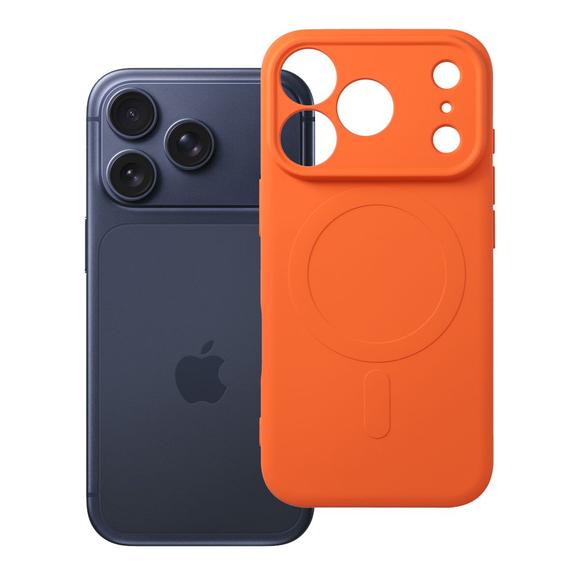 Etui na iPhone 18 Pro / 17 Pro Silicone Mag Cover zgodne z MagSafe (camera protection) orange