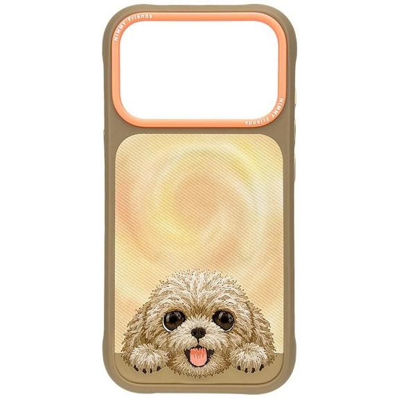 NIMMY futerał BIG EYED LYING TEDDY POODLE kompatybilny z MagSafe do IPHONE 18 Pro/17 Pro brązowy