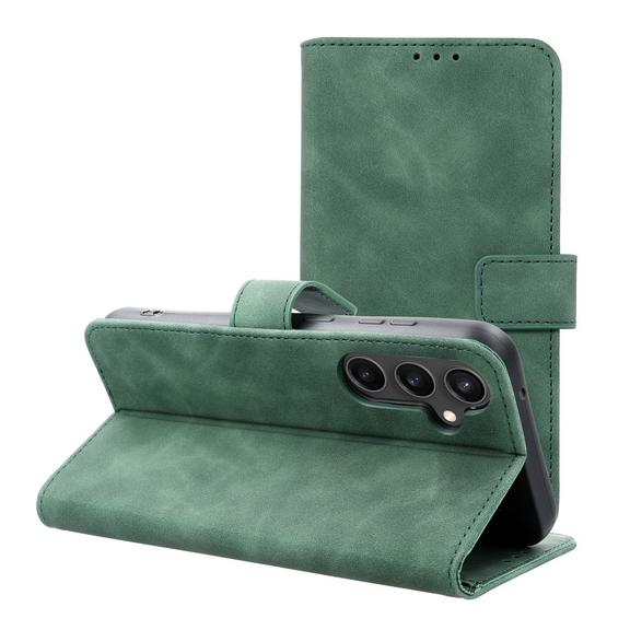Etui z klapką na Samsung S23 FE Tender Book zielone