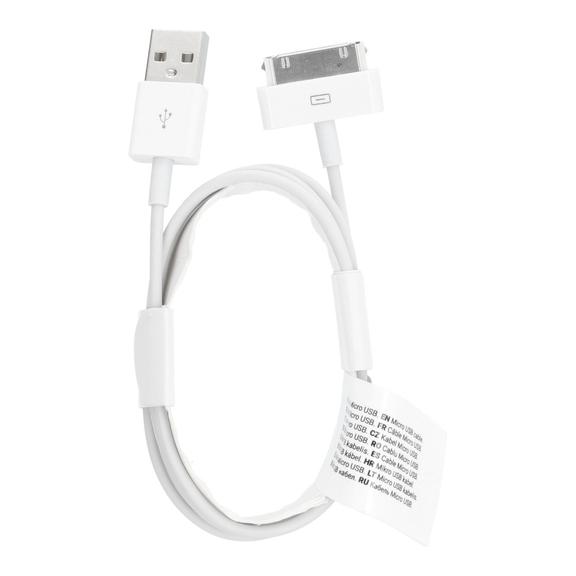 Kabel USB A do iPhone 30-pin (iPhone 4) 1A C606 1 m biały