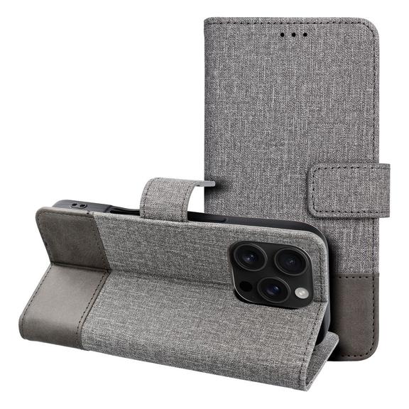 Etui z klapką na iPhone 11 Gomma Book szare