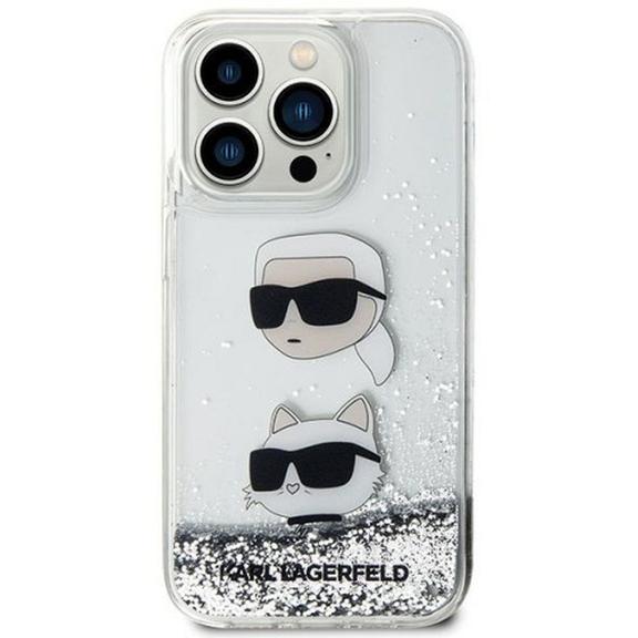 KARL LAGERFELD futerał do IPHONE 11 KLHCN61LDHKCNS (Liquid Glitter KC) biały