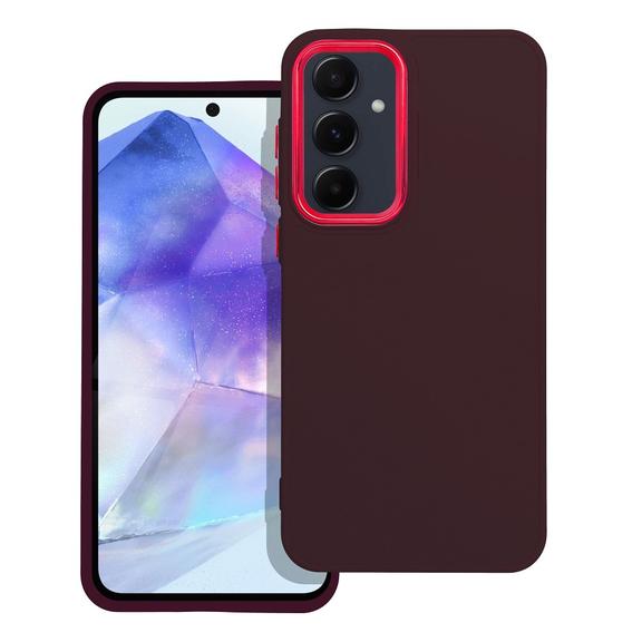 Etui na Samsung A55 5G Frame fioletowe