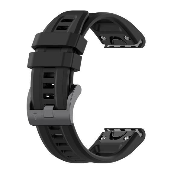 Pasek silikonowy do GARMIN FENIX 3 / 3HR / 5X / 6X / 6X Pro / 7X / 7X Pro czarny (9)