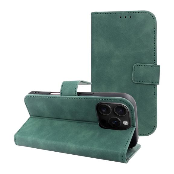 Etui z klapką na iPhone 16 PRO Tender Book zielone