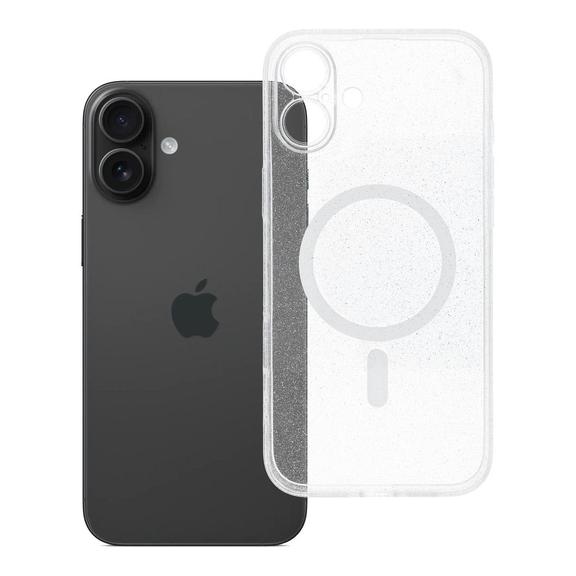 Futerał do iPhone 16 PLUS Clear Mag Cover zgodny z MagSafe (camera protection) transparentny glitter