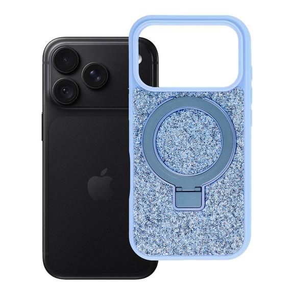 Etui na iPhone 18 Pro / 17 Pro Quartz Circle Stand Mag Cover jasnoniebieskie