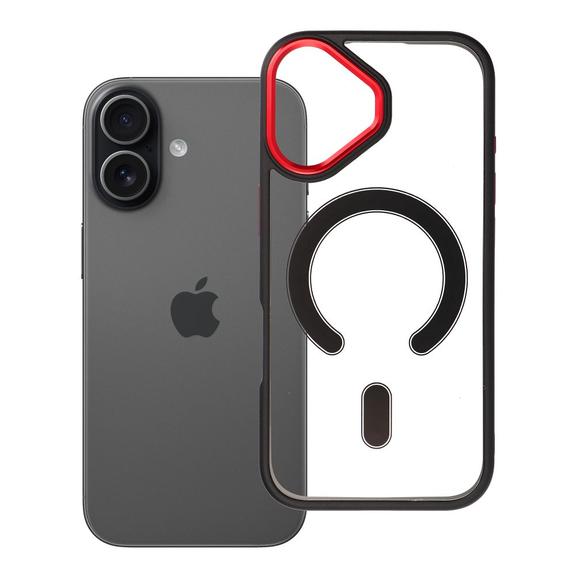 Etui na iPhone 17 Color Edge Mag Cover zgodne z MagSafe czarno czerwone