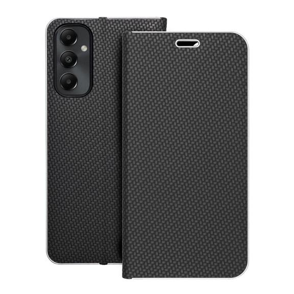 Etui z klapką na Samsung A05s Luna Book Carbon czarne