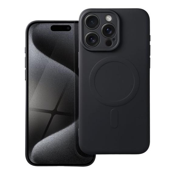 Futerał do iPhone 15 PRO MAX Silicone Mag Cover zgodny z MagSafe czarny