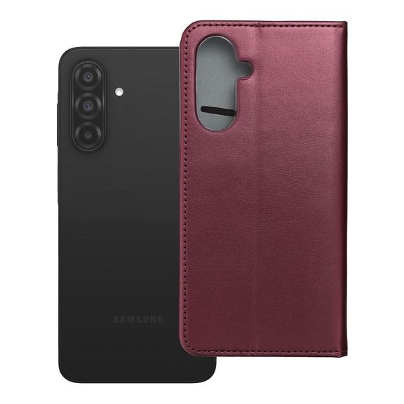 Etui z klapką na Samsung A26 Smart Magneto burgundowe