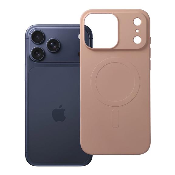 Etui na iPhone 17 Pro Max / 18 Pro Max (low camera edge) Silicone Mag Cover zgodne z MagSafe (big hole) różowe
