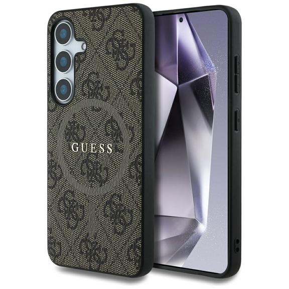 GUESS futerał do SAMSUNG S25 GUHMS25SG4GFRW (Magnetic PU 4G Ring Classic Logo) brązowy