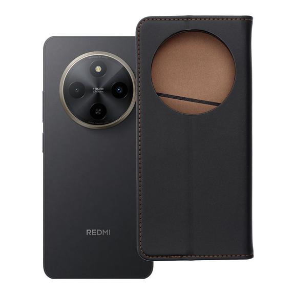 Etui z klapką na Xiaomi Redmi 17C Smart Pro Book skórzane czarne