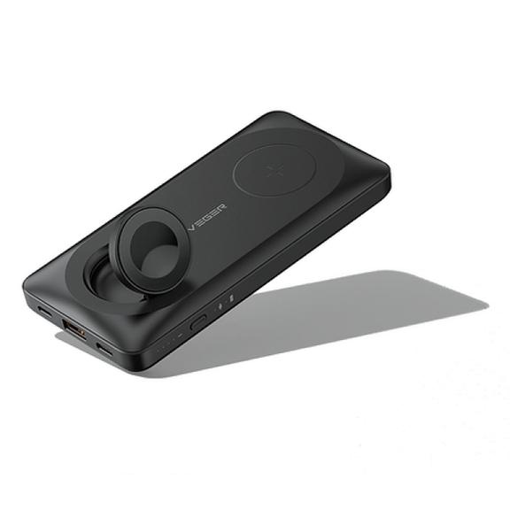 Powerbank zgodny z Magsafe Veger MagMulti (W1156) PD QC3.0 3A 22,5W 10000 mAh z ładowaniem indukcyjnym czarny
