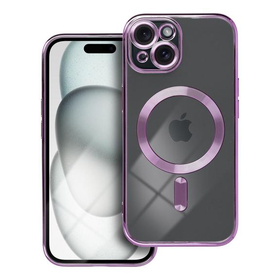 Etui na iPhone 15 Electro Mag Cover zgodne z MagSafe fioletowy