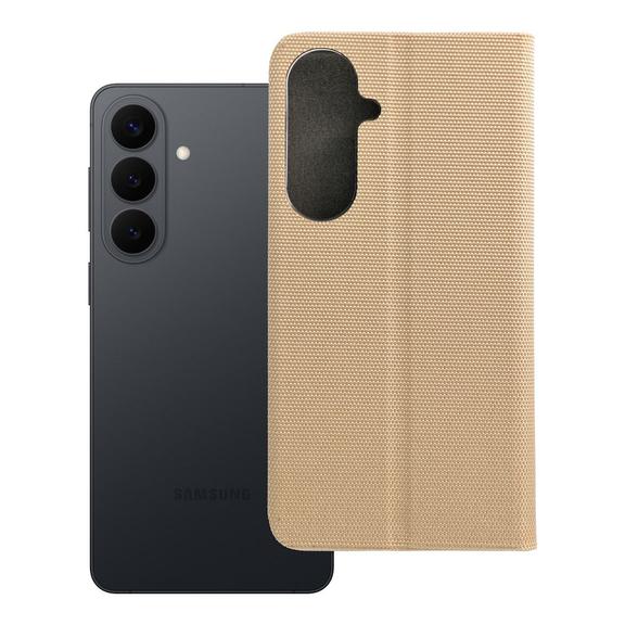 Etui z klapką na Samsung S26 PLUS Sensitive Book złote
