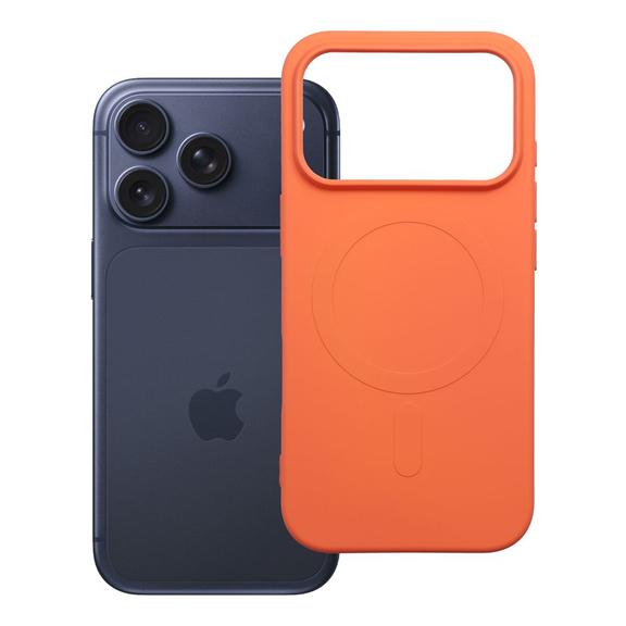 Etui na iPhone 18 Pro / 17 Pro Silicone Mag Cover zgodne z MagSafe (big hole) orange
