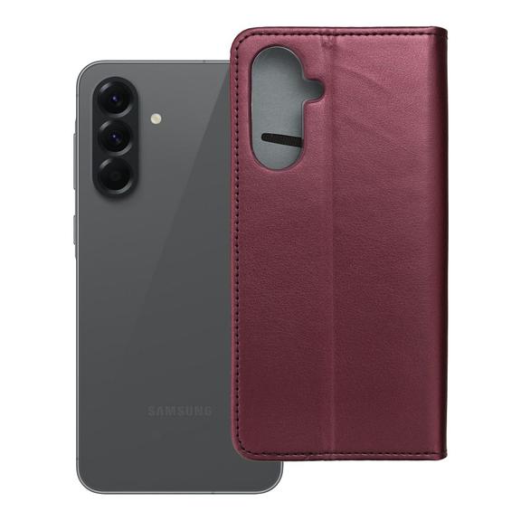 Etui z klapką na Samsung A56 Smart Magneto burgundowe