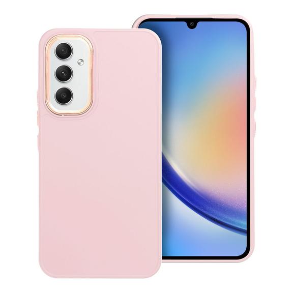 Etui na Samsung A54 5G Frame pudrowy róż