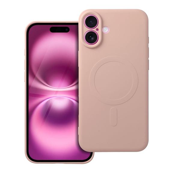 Futerał do iPhone 16 PLUS Silicone Mag Cover zgodny z MagSafe różowy