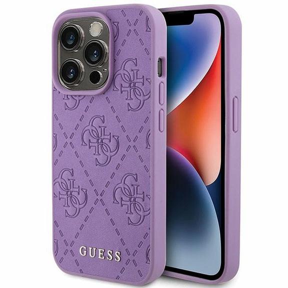 GUESS futerał do IPHONE 15 Pro Max GUHCP15XP4EPMU (Quilted 4G Classic) jasny fiolet