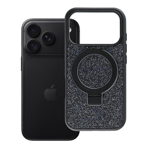 Etui na iPhone 18 Pro / 17 Pro Quartz Circle Stand Mag Cover czarne