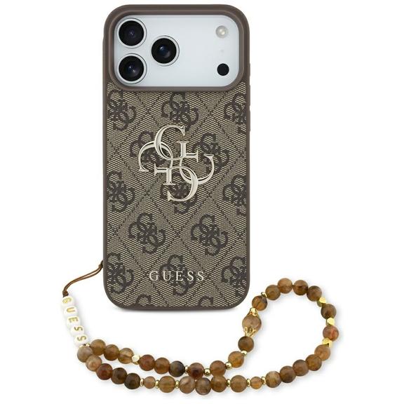 GUESS futerał do IPHONE 17 Pro Max GUHCP17XP4GMGSW (PU W/ Strap 4G Classic Logo) brązowy