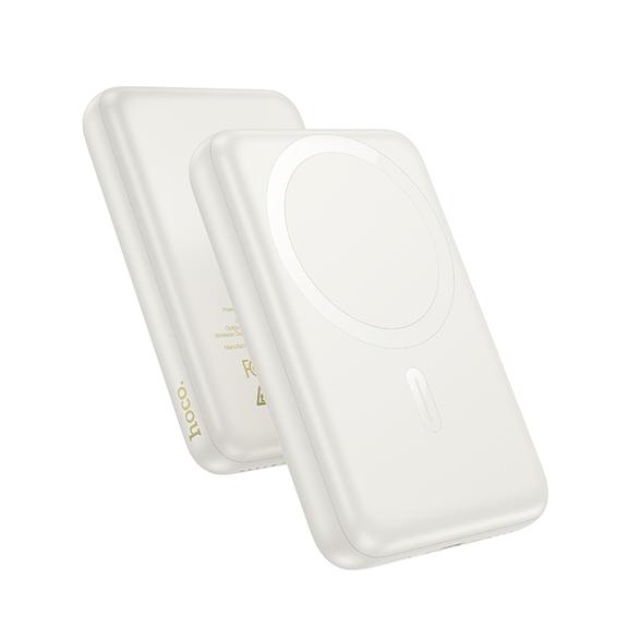 Powerbank zgodny z MagSafe Hoco 10000 mAh QC PD 2A 20W J141 biały