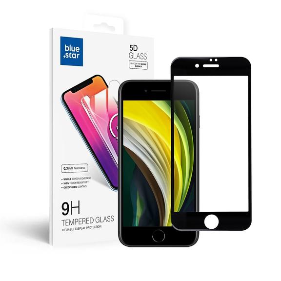Szkło hartowane do iPhone 7 / 8 / SE 2020 / SE 2022 (full glue) Blue Star 5D czarne