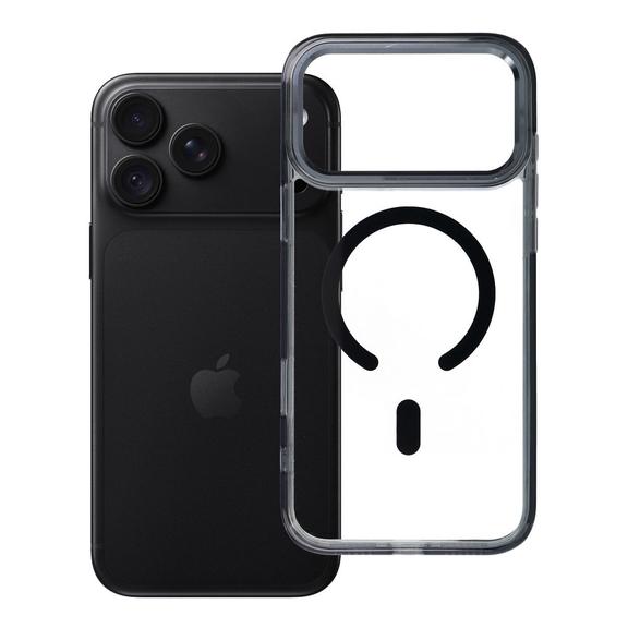Etui na iPhone 18 Pro Max / 17 Pro Max Frame Clear Hybrid Mag Cover zgodny z MagSafe czarne