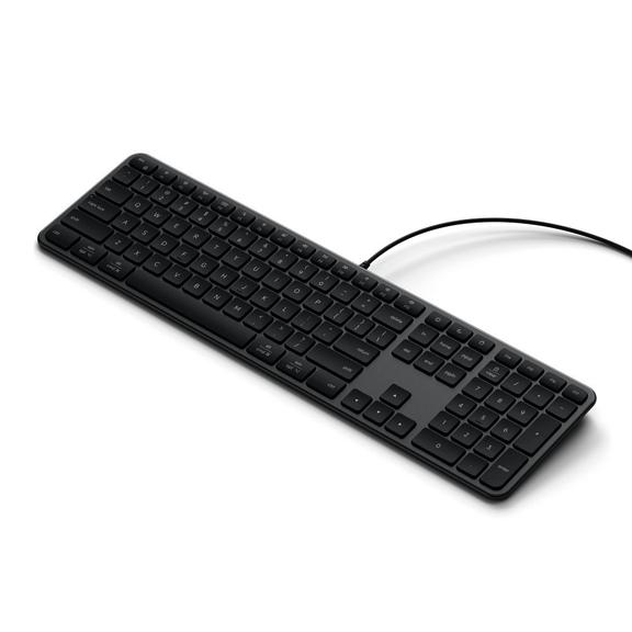 Klawiatura przewodowa USB A/USB C QWERTY Dual (Mac/Windows) Satechi Slim LX3 Wired czarrna